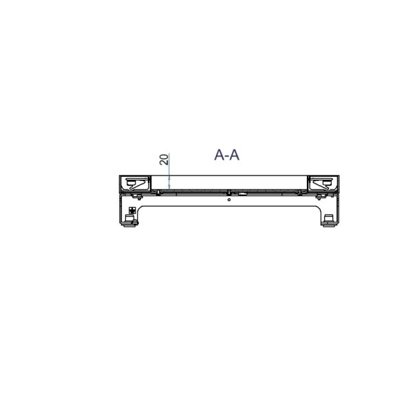 Produktbild UBD 324 203  -  Unterflur-Bodendose UBD 320 inkl. Deckel mit Kante, geschlossen, 20mm Vertiefung und 2 Schnurauslässe
